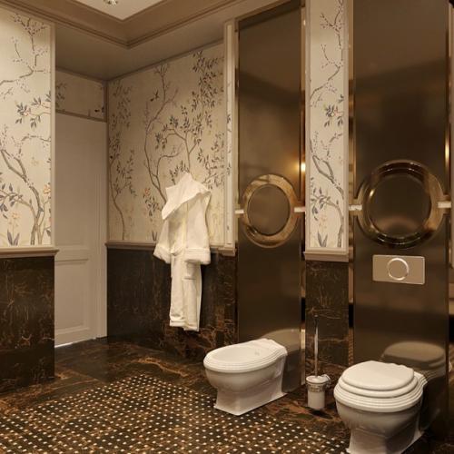 Изящная ванная комната в квартире. 04