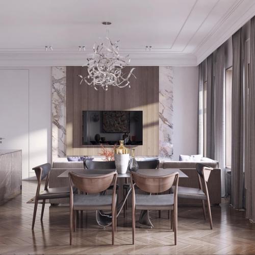 Кухня - гостиная в квартире. 05