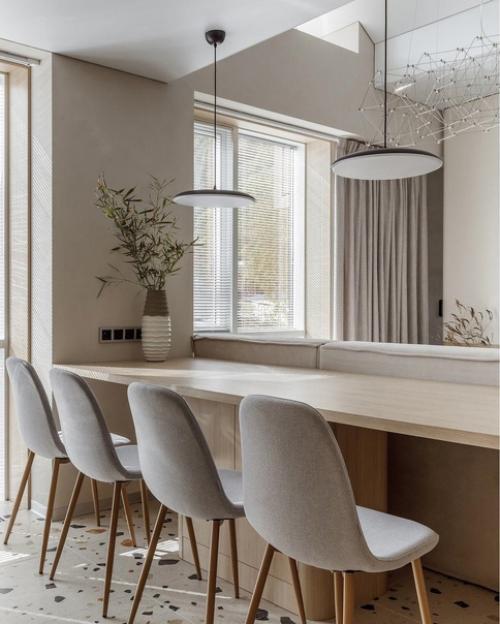 Стильный светлый интерьер квартиры. 06