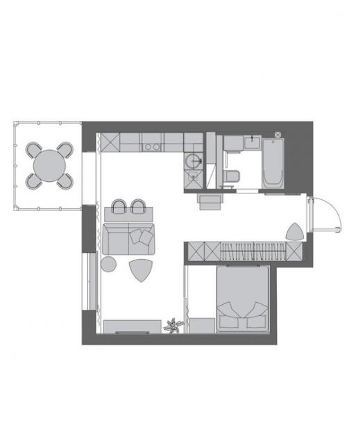 Яркий цвет кухни неожиданно приятен. 09
