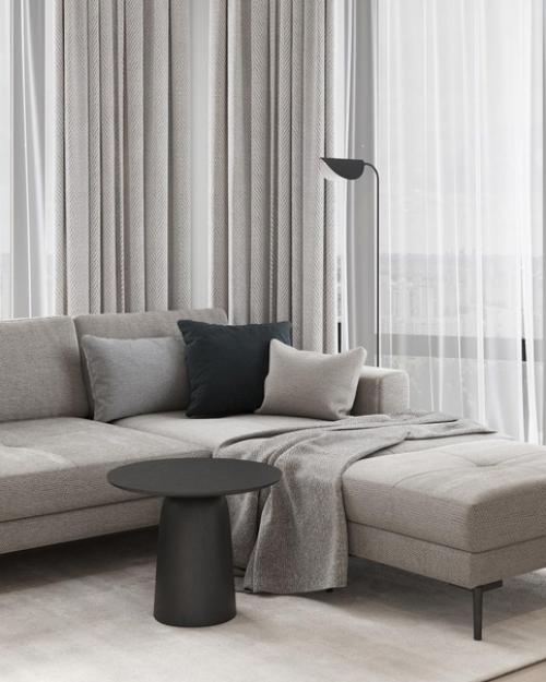 Гостиная и кухня нестандартной планировки. 04