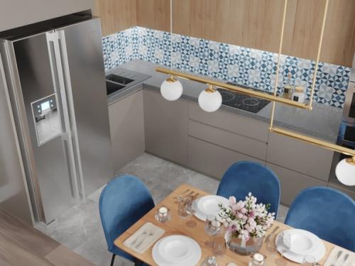 Чудесная кухня - гостиная от дизайнера Юлии шестовой. 02