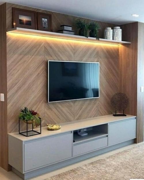 Таким образом, если не знаете, как оформить зону у телевизора. 04