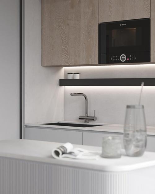 Гостиная и кухня нестандартной планировки. 02