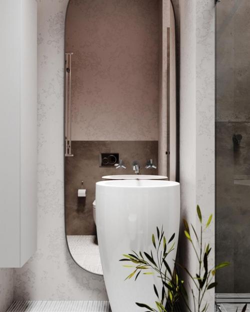 Визуализация стильной ванной комнаты. 01