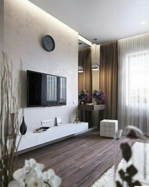 Таким образом, если не знаете, как оформить зону у телевизора. 01