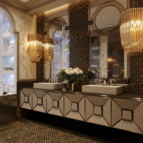 Изящная ванная комната в квартире. 01