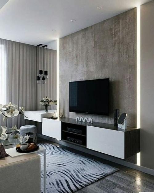 Таким образом, если не знаете, как оформить зону у телевизора. 09