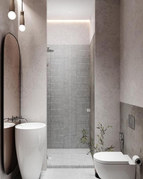 Визуализация стильной ванной комнаты. 02