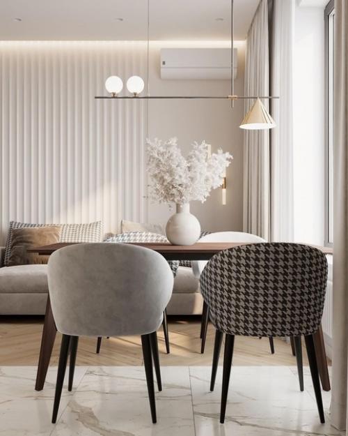 Кухня в нейтральной гамме, площадью - площадью 17 м 2. 04