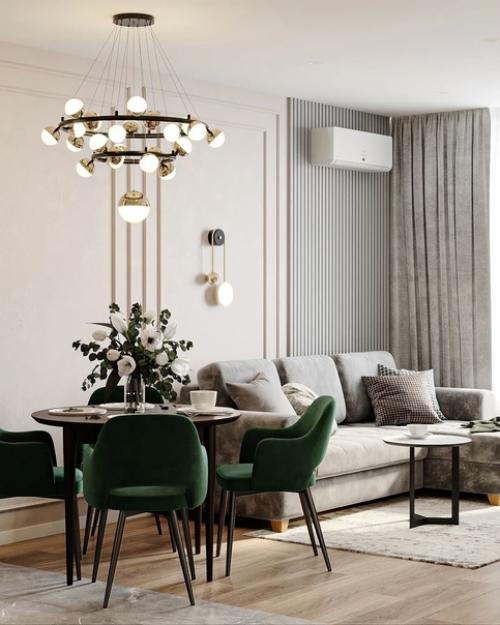 Кухня - гостиная площадью 21 кв. 02