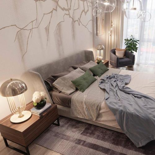 Интерьер спальни площадью 21 кв.