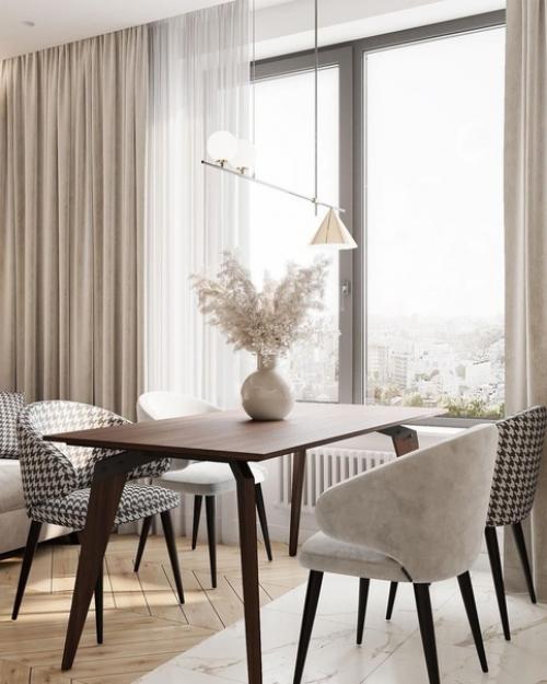 Кухня в нейтральной гамме, площадью - площадью 17 м 2. 08