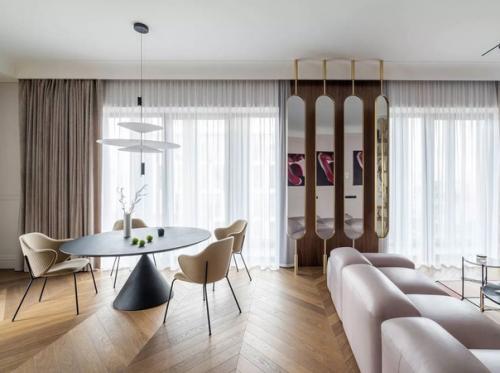 Этот минималистичный, но теплый интерьер будет вне времени, при этом отразит актуальные тенденции. 04