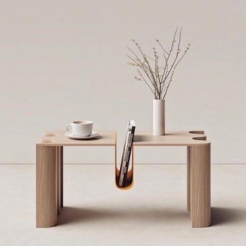 Концепция журнального столика из дерева.