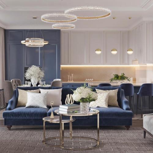 Кухня - гостиная в стиле - современная классика. 06