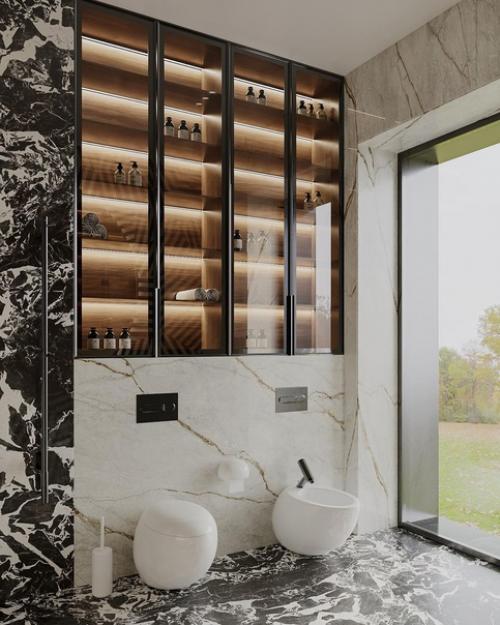 Ванная комната в загородном доме. 02