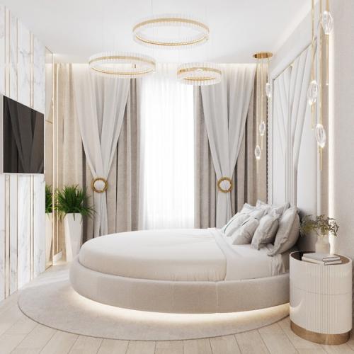 Проект спальни в светлых тонах. 03