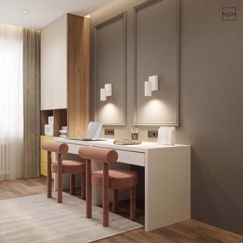 Детская комната площадью 13, 5 м 2 для двух деток. 01