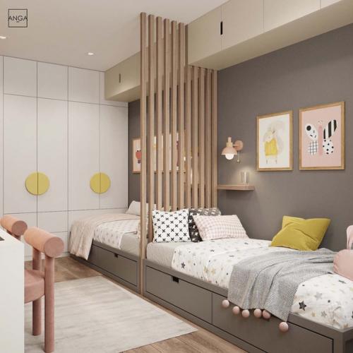 Детская комната площадью 13, 5 м 2 для двух деток. 04