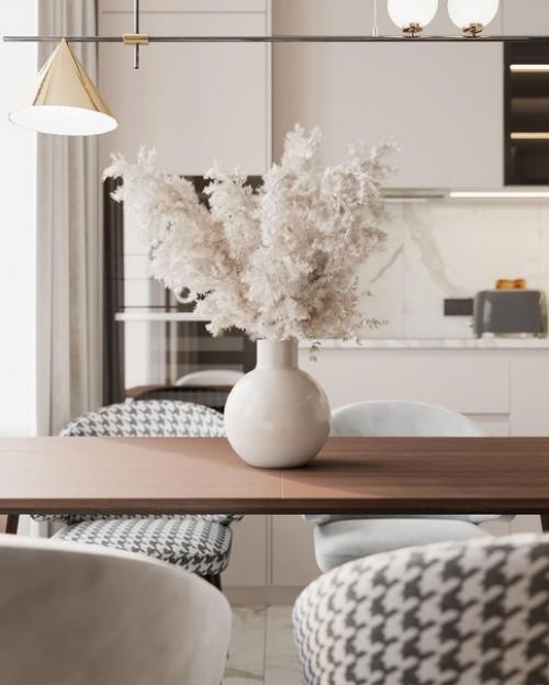 Кухня в нейтральной гамме, площадью - площадью 17 м 2. 07