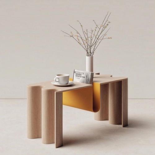 Концепция журнального столика из дерева. 01