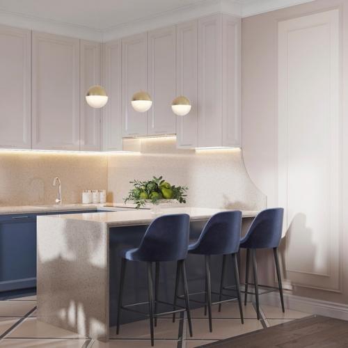 Кухня - гостиная в стиле - современная классика. 08