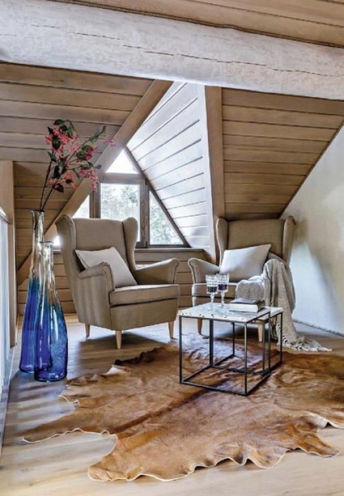 Нежный интерьер деревянного дома. 04