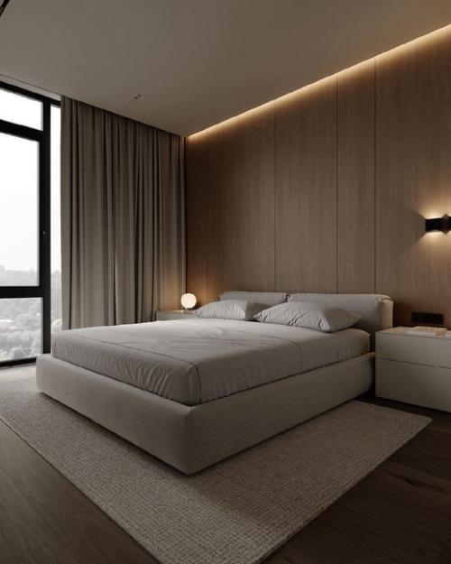 Светло-бежевый оттенок зрительно увеличил пространство, а отделка из дерева добавила уюта и релакса. 01