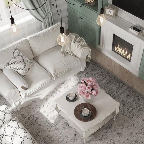 Дизайн - проект загородного дома в нежной цветовой гамме. 09