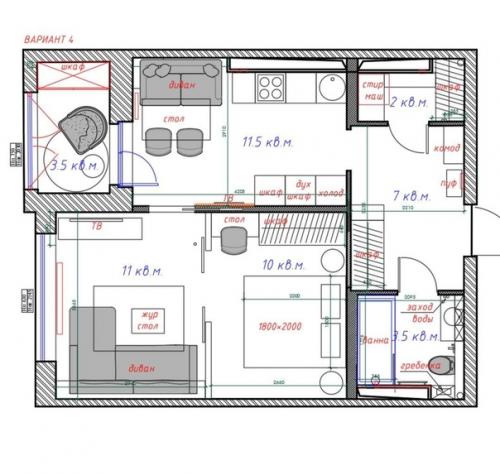Сдeлали проeкт кухни для студeнтки. 09