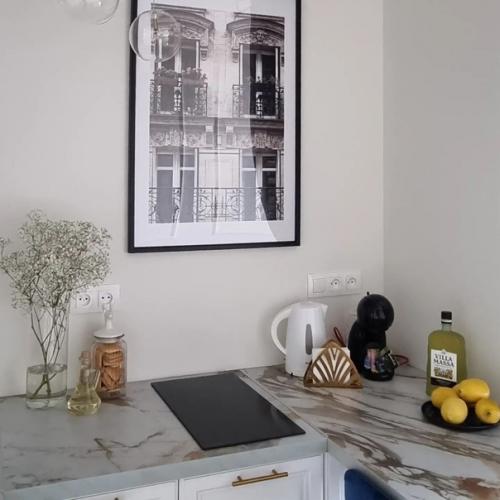 Кухня с благородными синими акцентами. 05