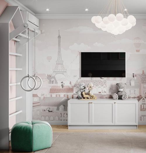 Нежная детская комната в частном доме. 03