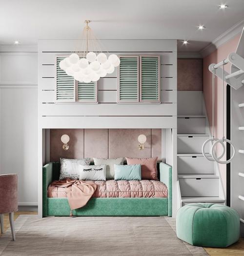 Нежная детская комната в частном доме. 04