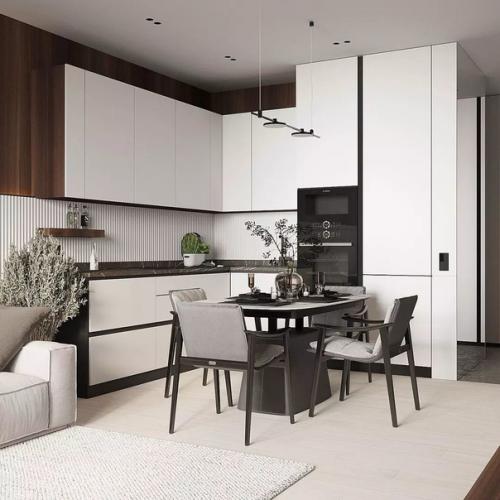 Белый и дерево - сочетание, которое никогда не выйдет из моды.