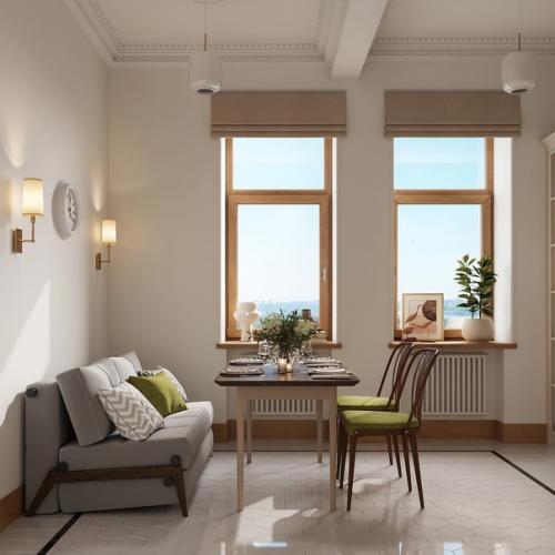 Кухня - столовая в старом фонде (Сталинка. 01