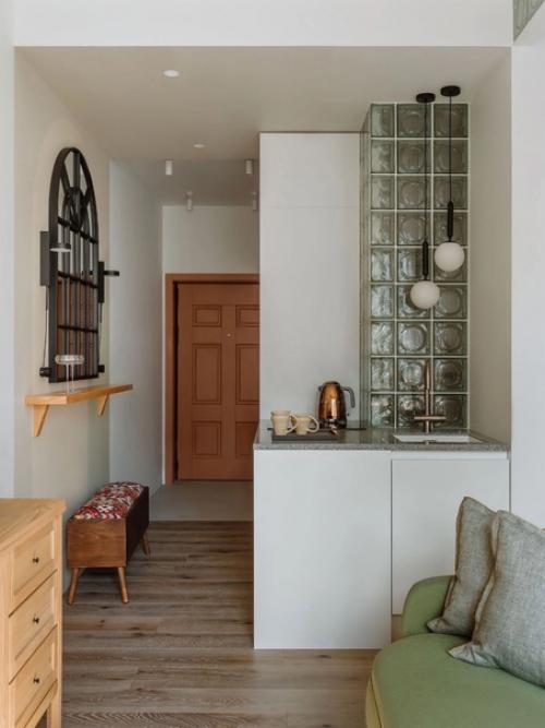 Нейтральный и спокойный интерьер квартиры, площадью - 32 кв. 02