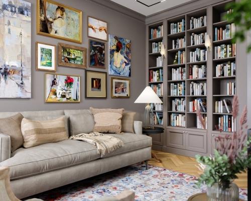 Гостиная с камином. 01