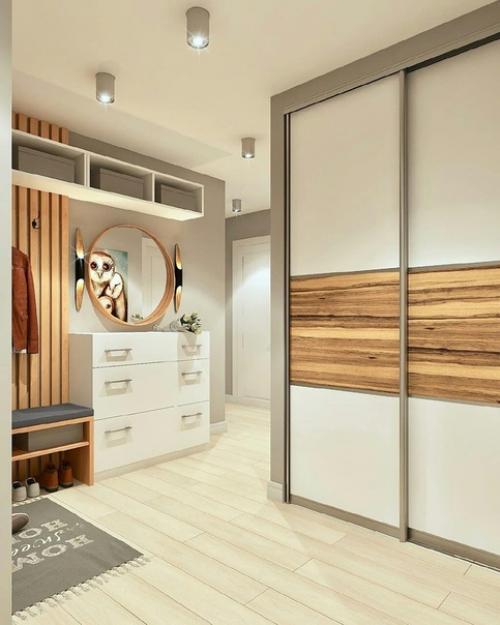 Какaя из двyх прихожих вaм болеe симпaтична? 01