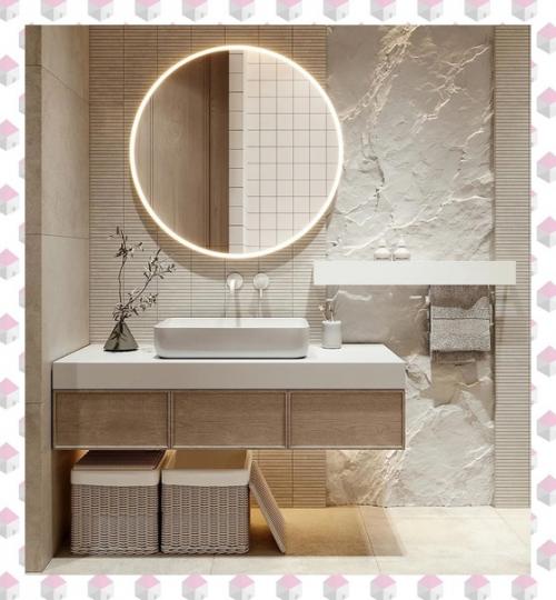 Необычные решения для обычной ванной комнаты. 04