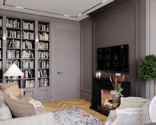 Гостиная с камином. 03