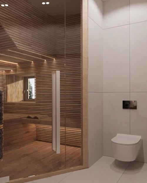 Очень стильно.  Но все-таки унитаз размещать нужно в отдельной комнате! 02