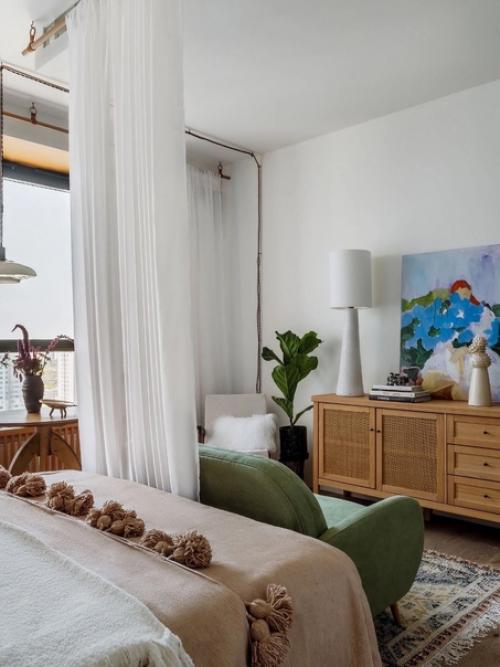 Нейтральный и спокойный интерьер квартиры, площадью - 32 кв. 05