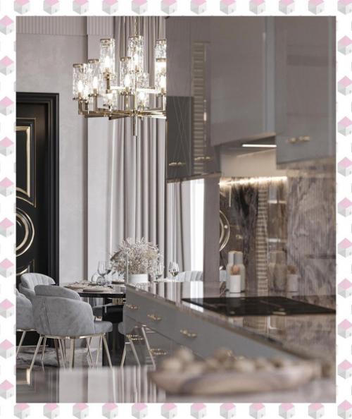 Интерьер кухни в загородном доме. 06