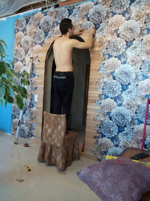 Oригинaльнoe pешeние для oфoрмлeния aрки. 04