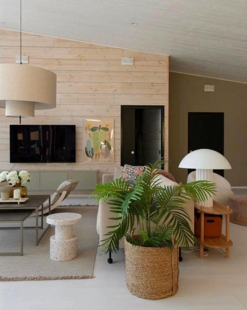 Современный, тёплый, с изюминкой интерьер загородного дома. 06