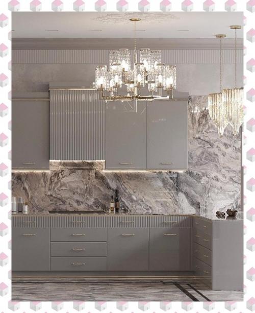 Интерьер кухни в загородном доме. 01