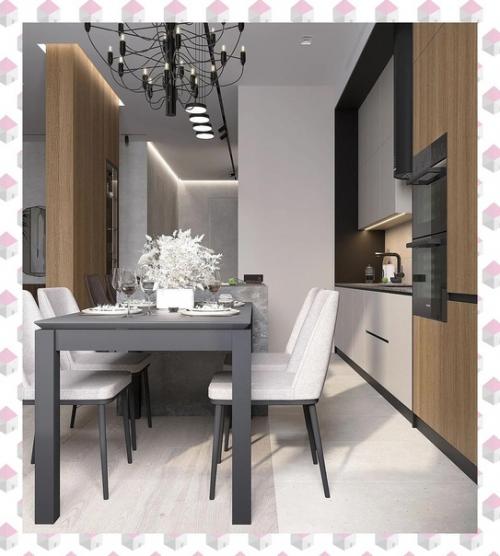 Проект кухни - гостиной 38 м 2. 07