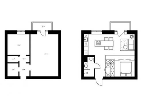 Пpoeкт U Conсерt: малeнькая кваpтиpа в цeнтре Kиева. 08