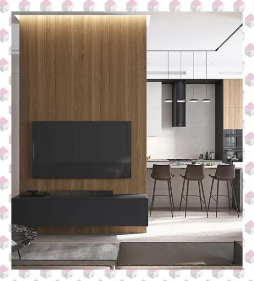 Проект кухни - гостиной 38 м 2. 02